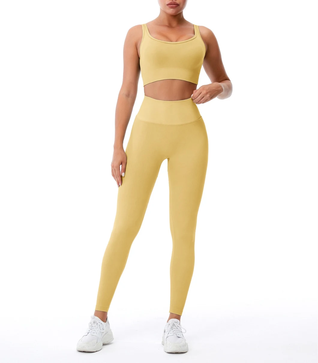 Women′ S Stretchable Breathable Exercise Yoga Gym Workout Fitness Sport Suit Wear Cloth Tracksuits Set of Sports Bra and Leggings