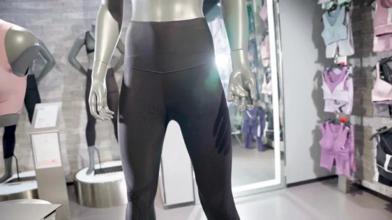 Nylon Fabric Workout Running Fitness Femme Collants Pantalons de yoga longs sans couture